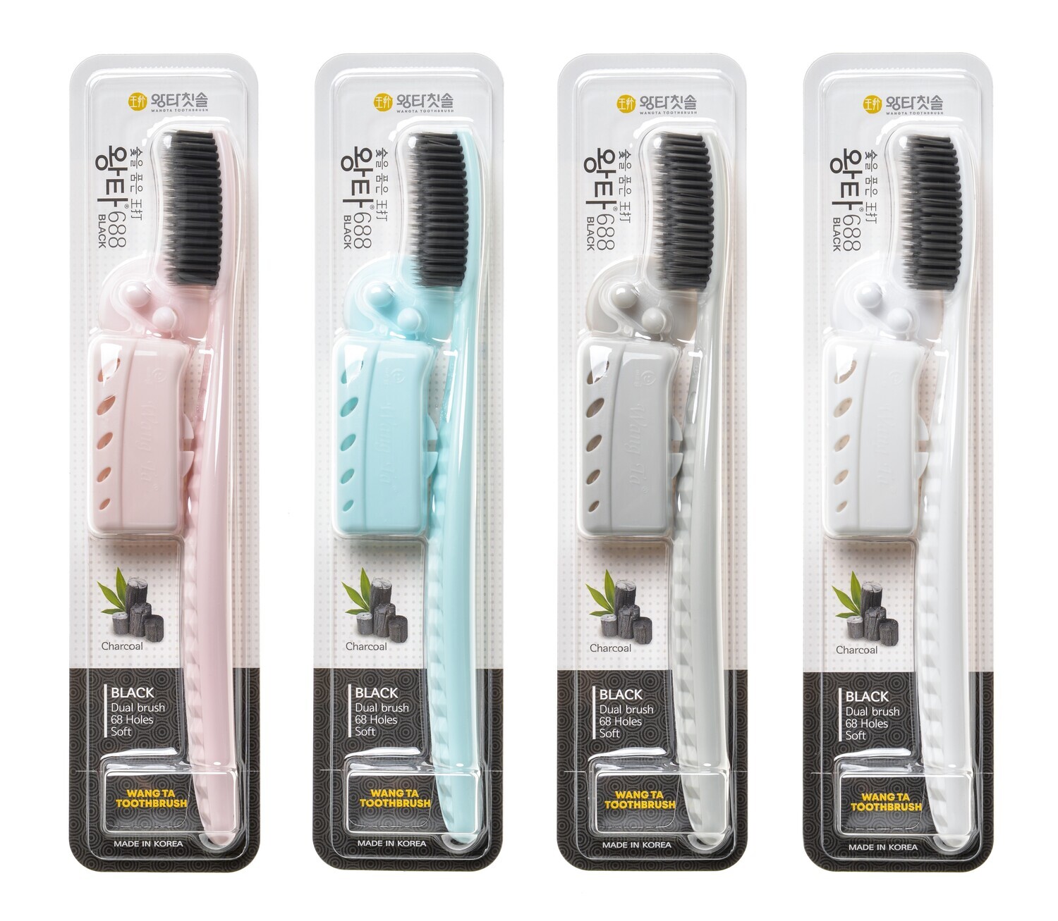 WANGTA Charcoal Double Size Toothbrush