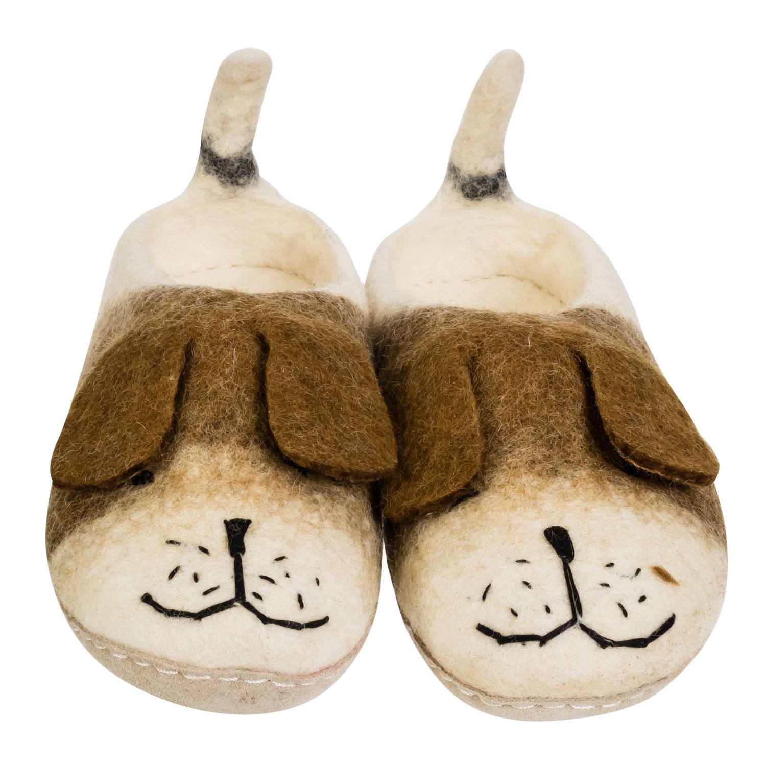 Wool Slippers Cut Ornament Pink