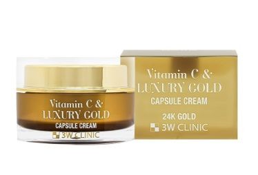3W CLINIC VITAMIN C &amp; LUXURY GOLD CAPSULE CREAM 55g