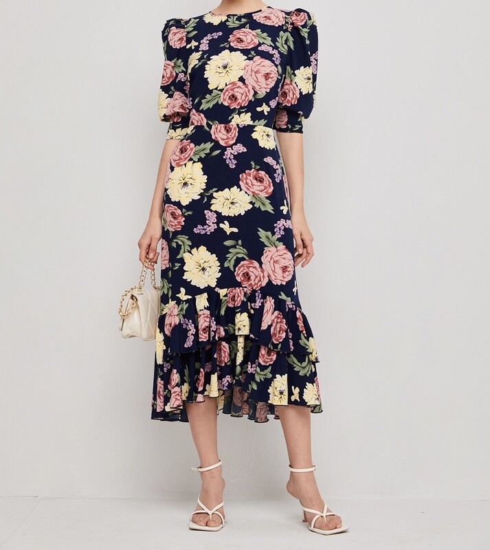 Ruffle Hem floral dress SM