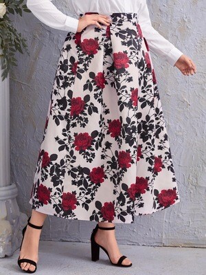 Plus fold pleated skirt