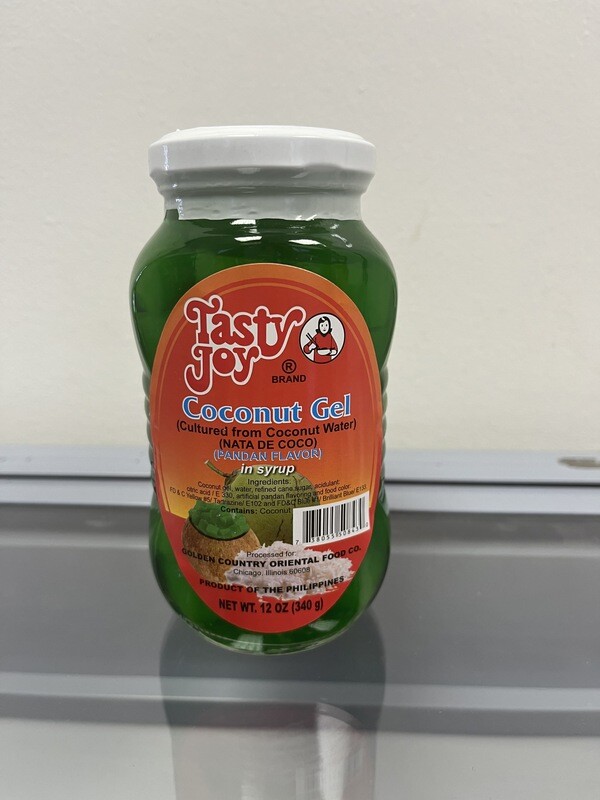 Tasty Joy Coconut Gel Pandan Flavor 12oz jar