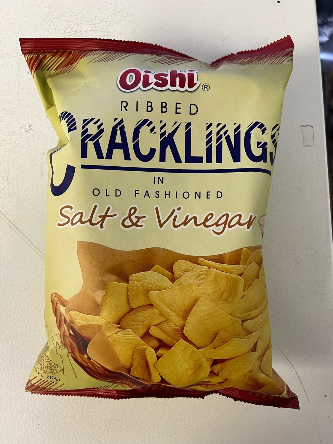 Oishi Ribbed Crackling Salt And Vinegar (Big)