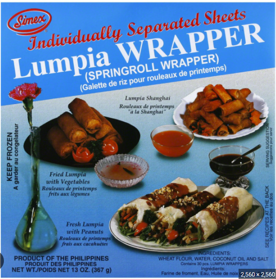 Simex Lumpia Wrappers (Blue Box)