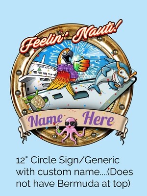 Cruise Sign12&quot; Alum. GENERIC/NOT CRUISE SPECIFIC