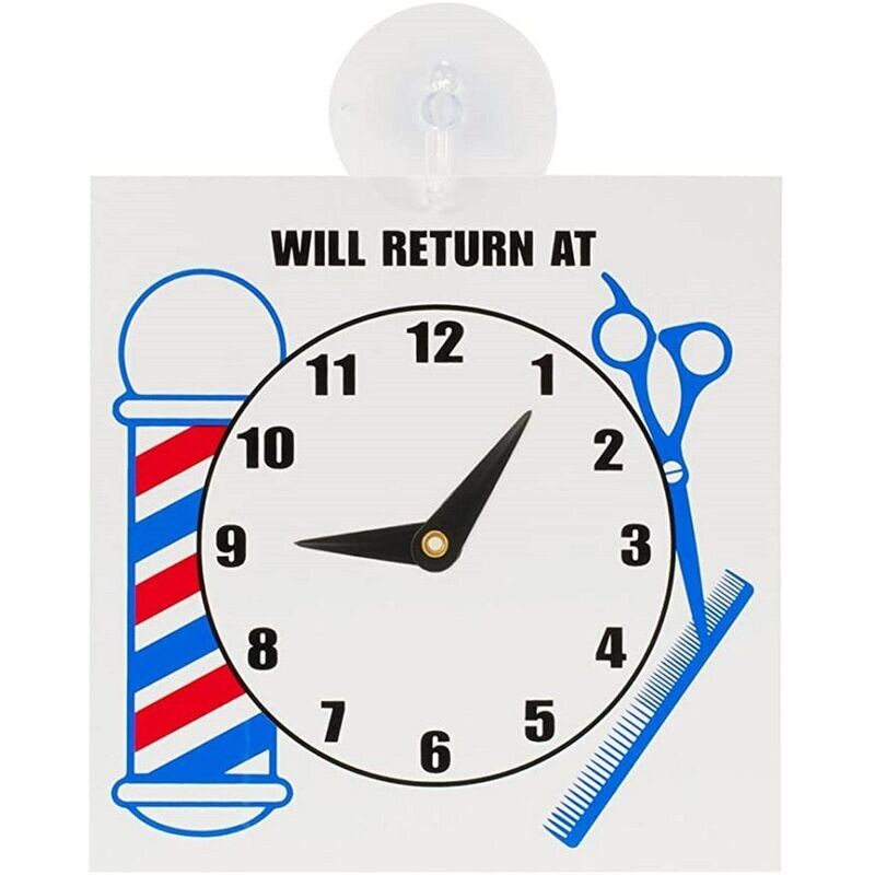 Will Return Sign with Clock