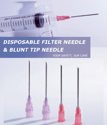 Disposable Filter Needle and Blunt Tip Needle