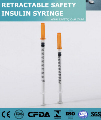 Retractable Safety Insulin Syringe