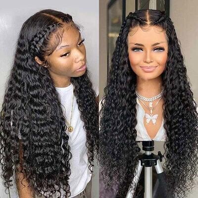 Water Wave HD Human Hair Lace Frontal Wigs