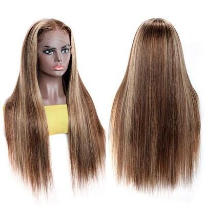 Junoda Highlight Straight HD Lace Front Human Hair Wig