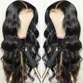 Junoda Hair Body Wave Transparent Lace Frontal Wig Brazilian 28 30 Inch