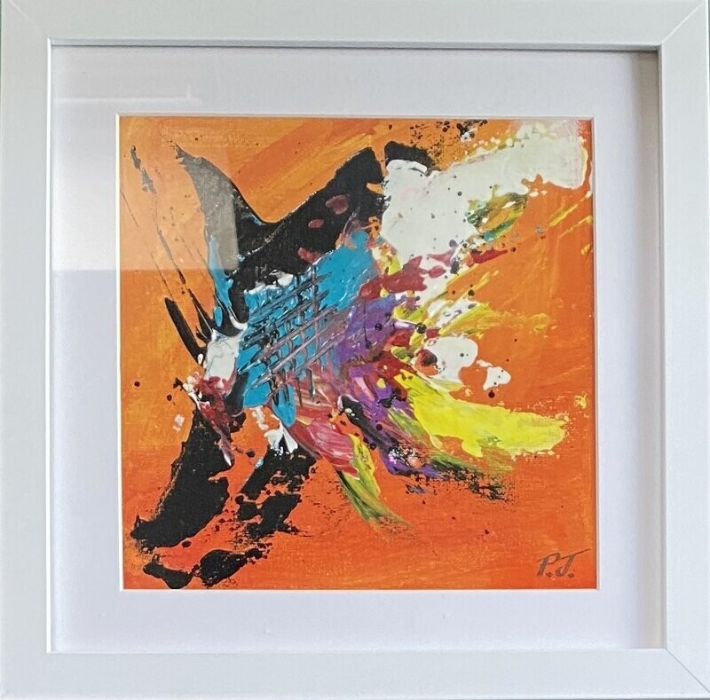 Mini Abstract, Orange, Purple, Yellow