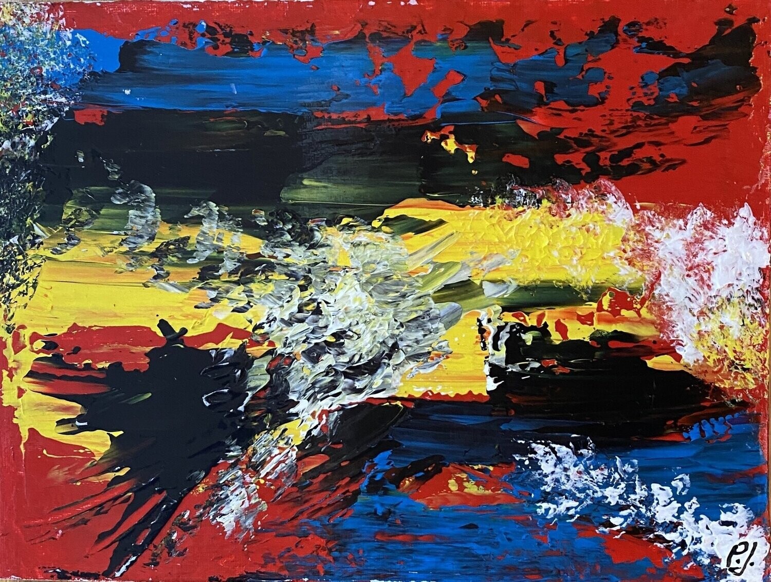 Red, Yellow, Blue Small Abstract