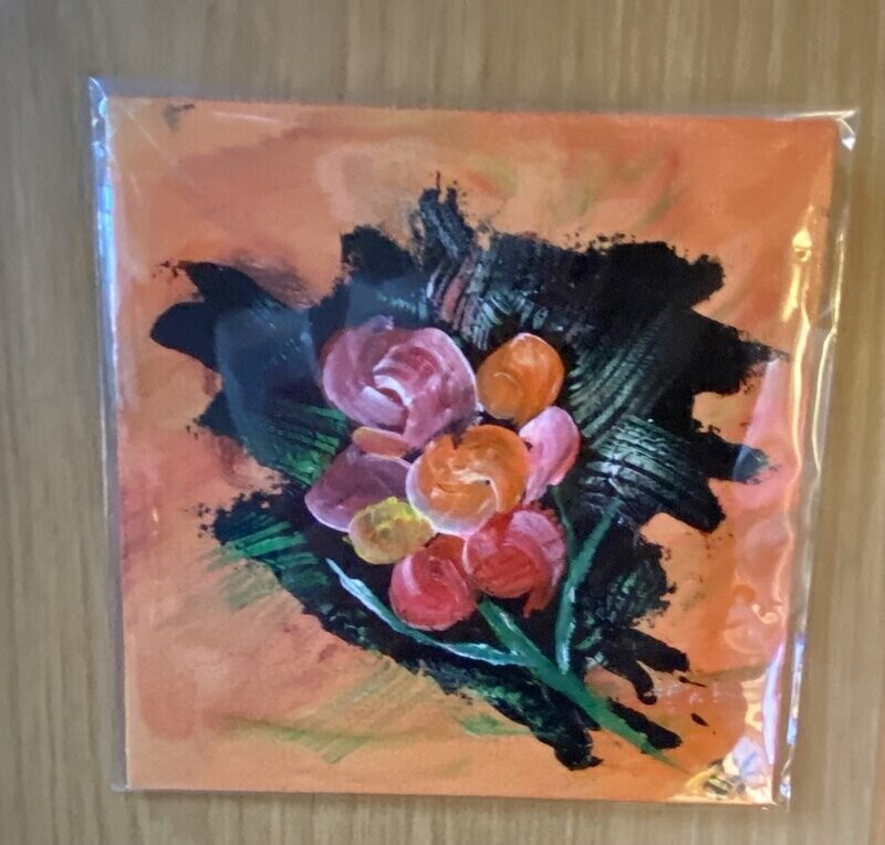 Mini Flower/Abstract Pink, Orange