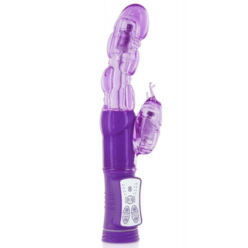 Vibromasseur rabbit tête rotative USB