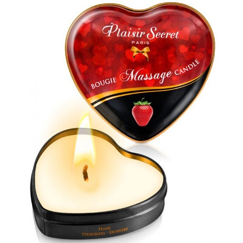 Mini bougie de massage boîte cœur 35ml