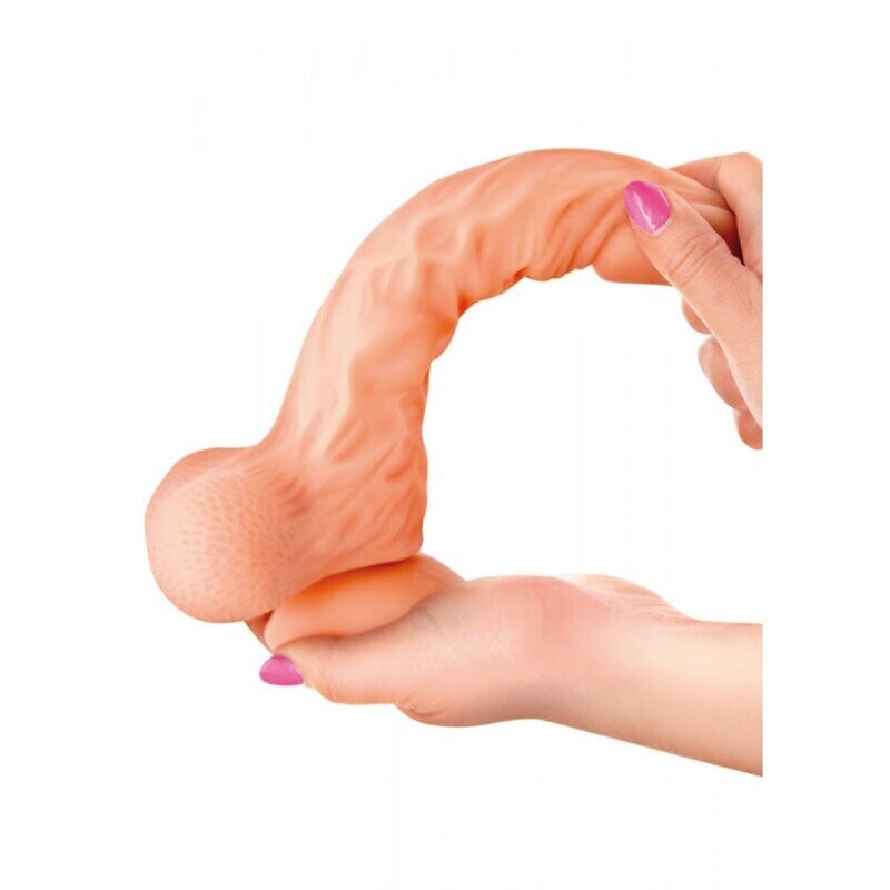 Gode réaliste veiné ventouse va-et-vient prépuce testicules billes mouvantes/ Plusieurs Tailles