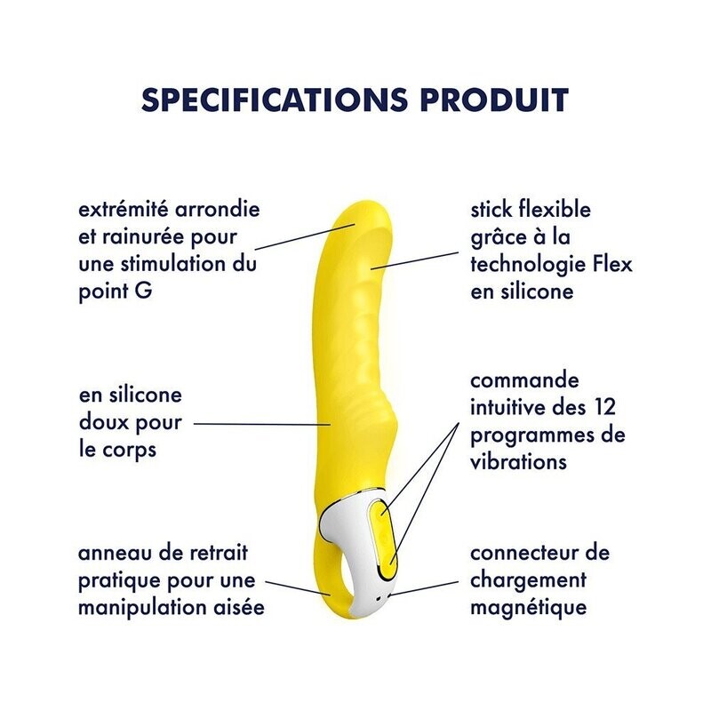 Vibromasseur en silicone waterproof USB Yummy Sunshine Satisfyer