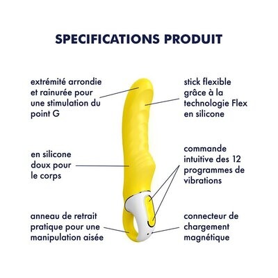 Vibromasseur en silicone waterproof USB Yummy Sunshine Satisfyer