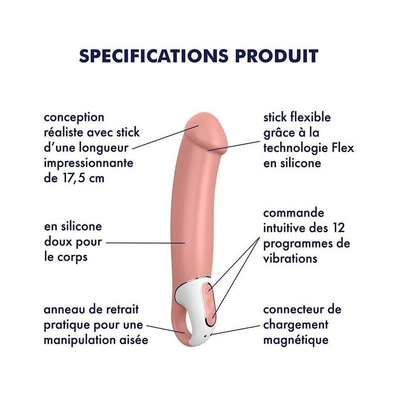 Vibromasseur waterproof en silicone USB Master Satisfyer