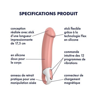 Vibromasseur waterproof en silicone USB Master Satisfyer