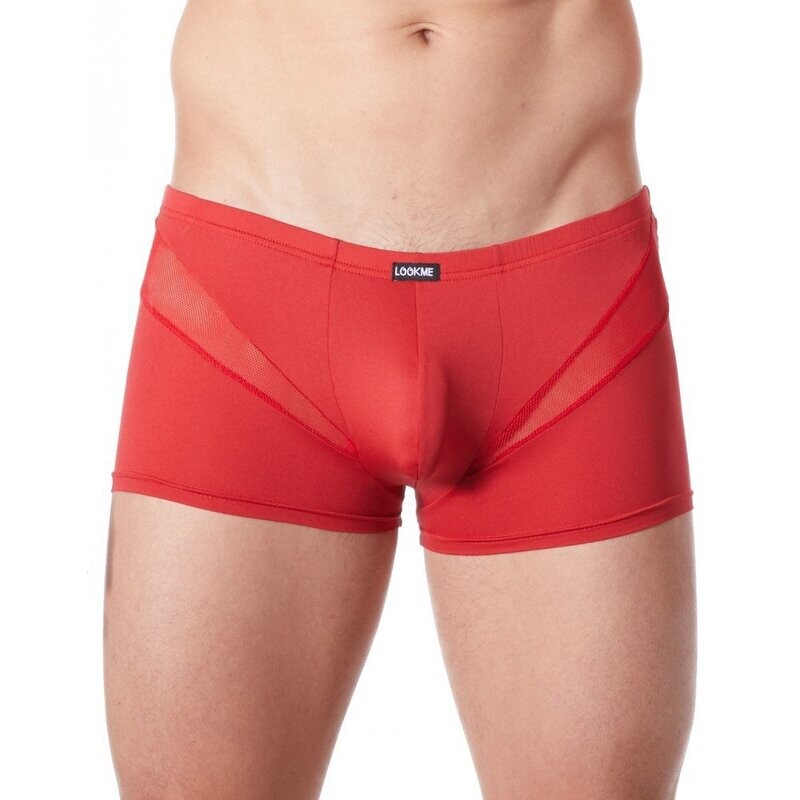 Boxer sexy avec fine résille en V 3 Coloris