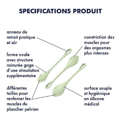 Set de 3 boules de geisha Yoni Power 2 Satisfyer