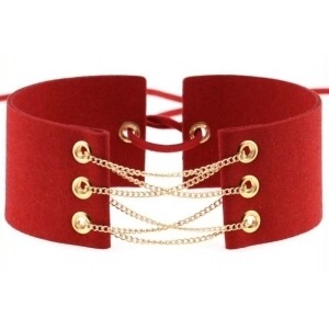 Ras de cou Coral Noir ou rouge