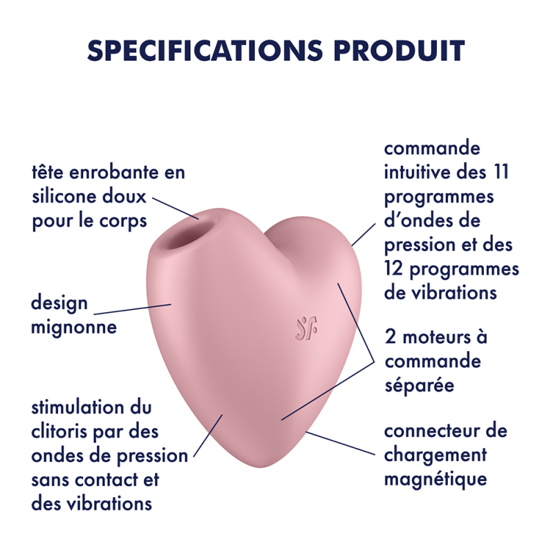 Stimulateur De Clitoris USB En Forme De Cœur Cutie Heart Satisfyer
