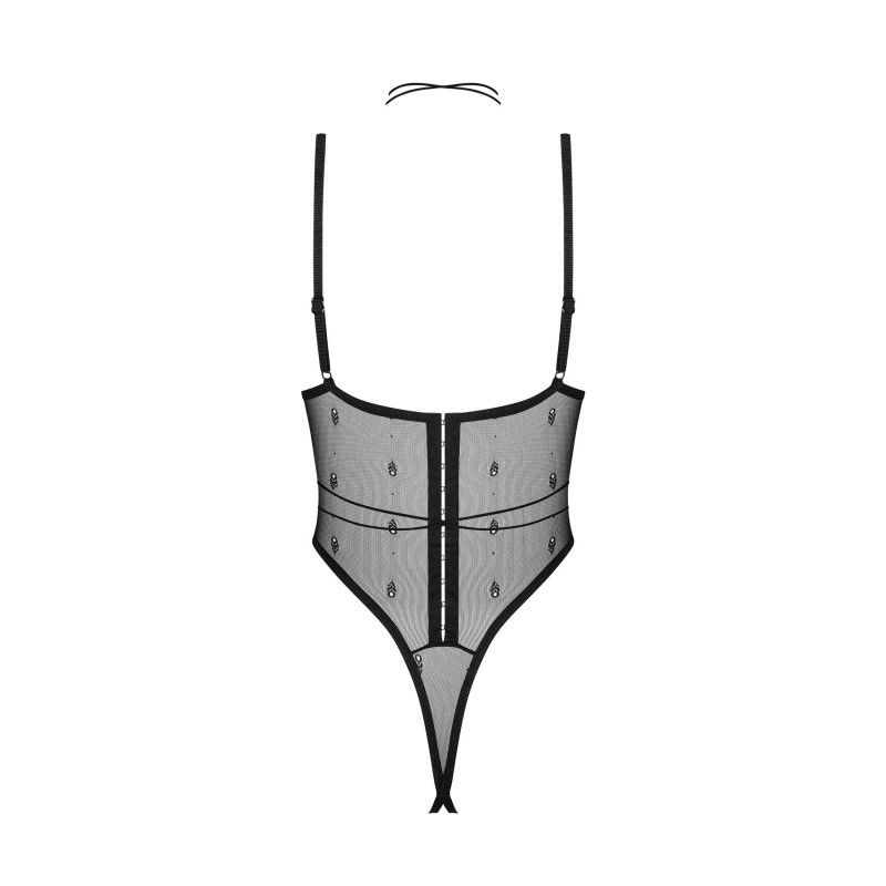 Anniverse special body ouvert et harnais - Noirs