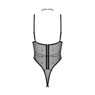 Anniverse special body ouvert et harnais - Noirs
