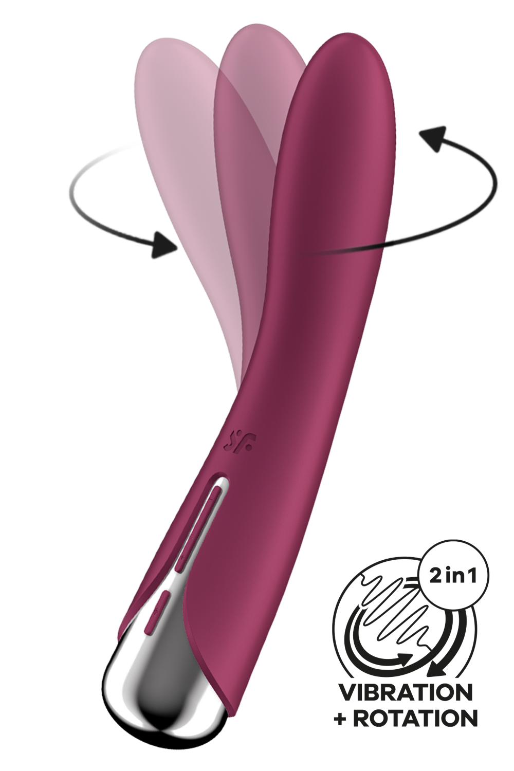 Vibromasseur USB tête rotative point G rouge Spinning Vibe 1 Satisfyer