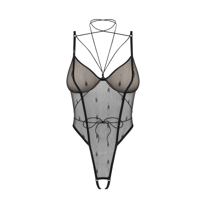Anniverse special body ouvert et harnais - Noirs