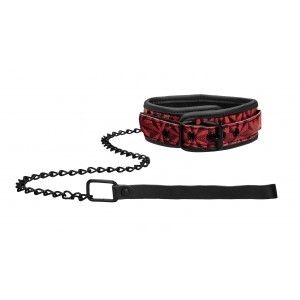 Collier et Laisse Luxury Rouge ou noir