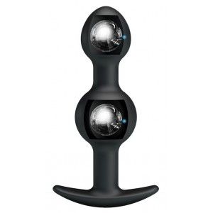 Double Heavy Balls Silicone Butt Plug 10.4 x 2.6 cm