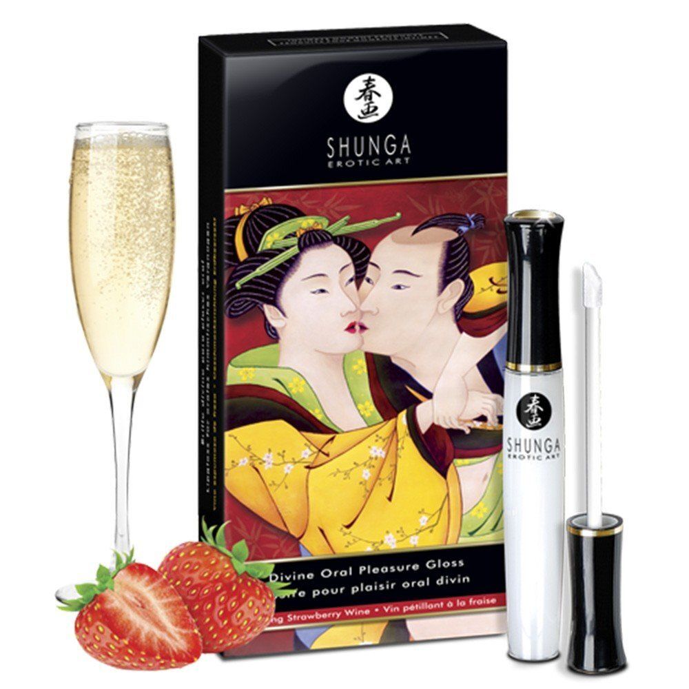 Gloss de plaisir oral 10 ml fraise vin pétillant ou coco