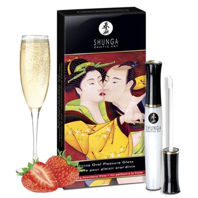 Gloss de plaisir oral 10 ml fraise vin pétillant ou coco