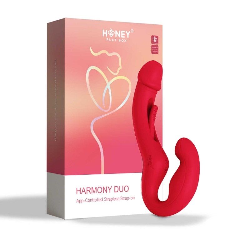 Harmony Duo Strap on vibrant avec tapotage