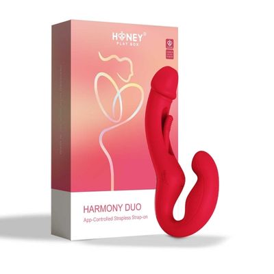 Harmony Duo Strap on vibrant avec tapotage
