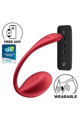 Oeuf vibrant télécommandé rouge Shiny Petal