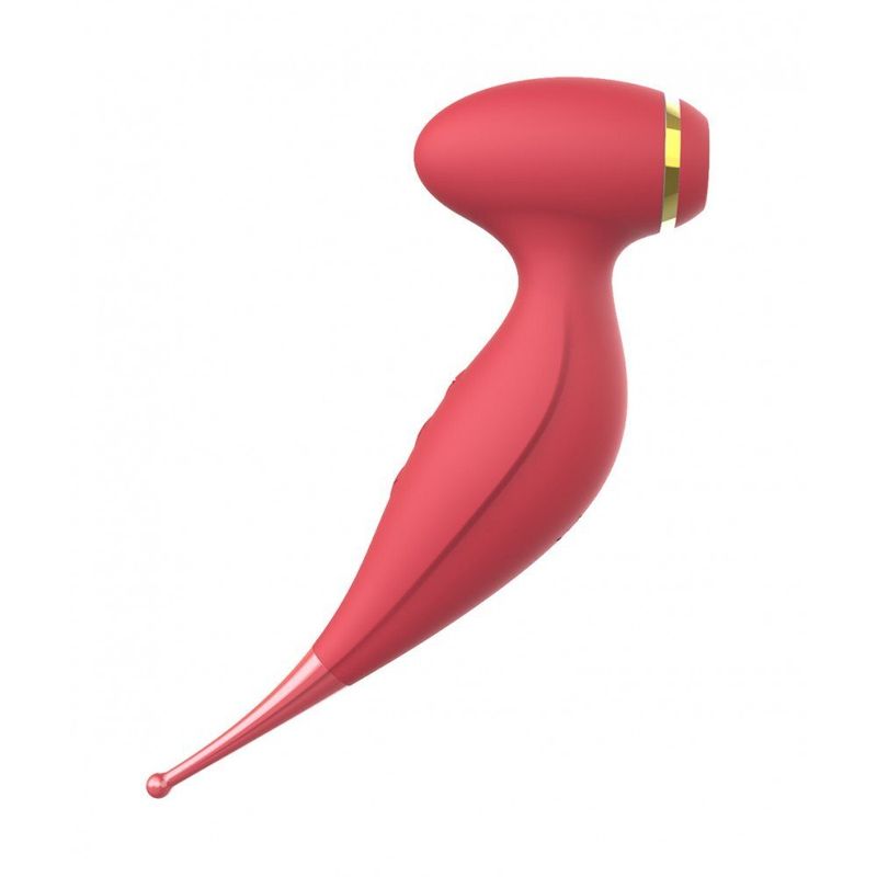 Oiseau du Paradis - Vibromasseur 2 en 1 avec succion et stimulateur Rouge ou violet