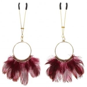 Pince-Tétons Tweezers Feathers rouge