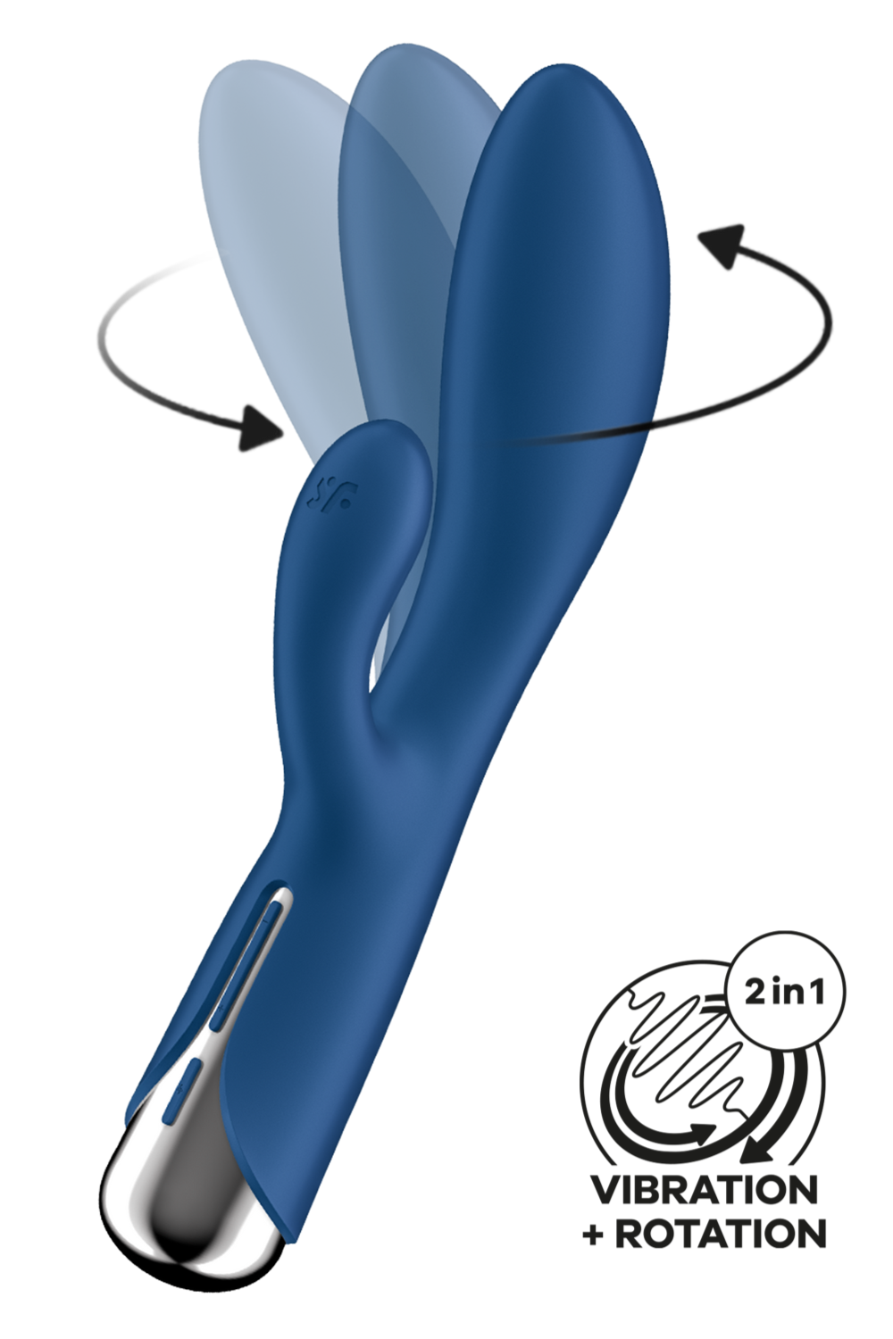 Rabbit USB tête rotative bleu Spinning Rabbit 1 Satisfyer