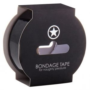 Ruban bondage 17mx2,5cm noir ou rouge