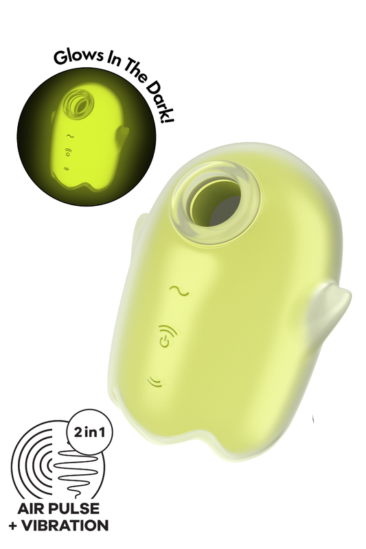 Stimulateur clitoris fluorescent 2 en 1 USB vert Glowing Ghost Satisfyer