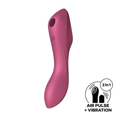 Stimulateur et Vibromasseur Satisfyer Curvy Trinity 3 - Rouge ou gris