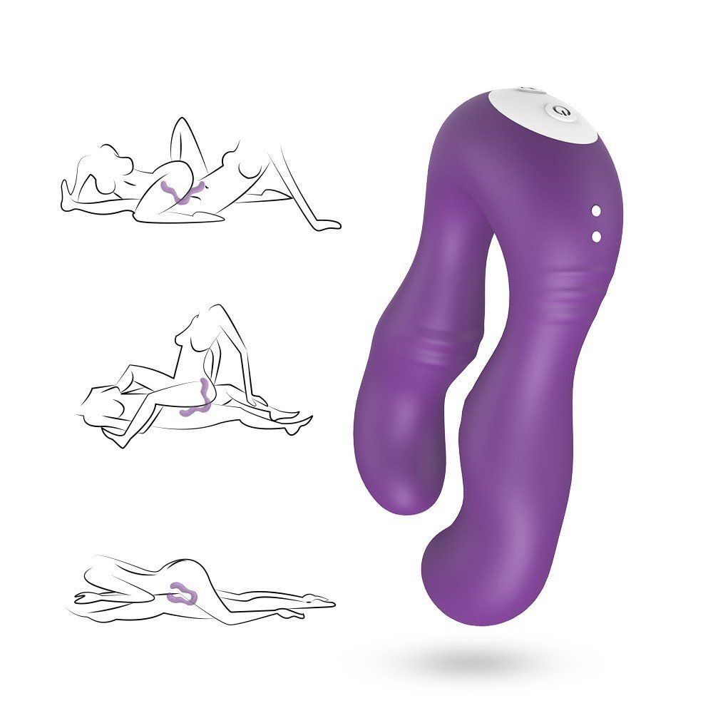 Vibromasseur en forme de U double tête stimulateur point G