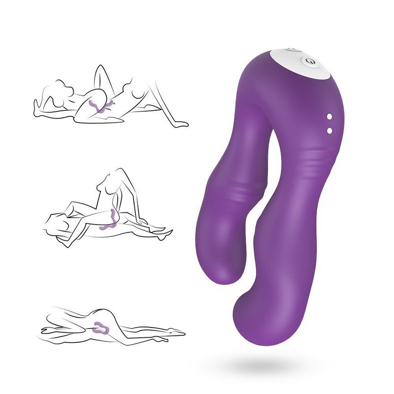 Vibromasseur en forme de U double tête stimulateur point G