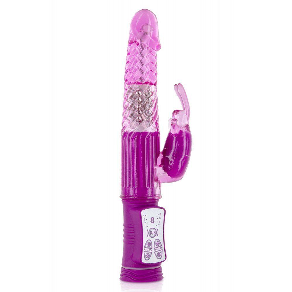 Vibromasseur rabbit 2 moteurs et billes rotatives USB