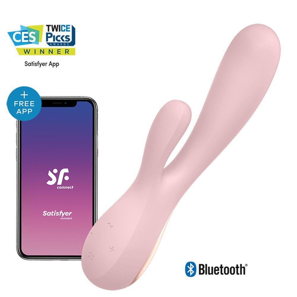 Vibromasseur rabbit connecté Mono Flex Satisfyer 3 coloris